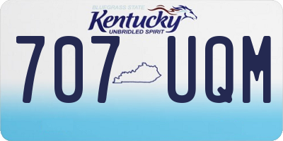 KY license plate 707UQM