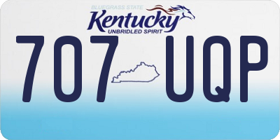 KY license plate 707UQP