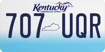 KY license plate 707UQR