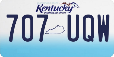 KY license plate 707UQW