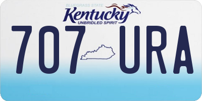 KY license plate 707URA