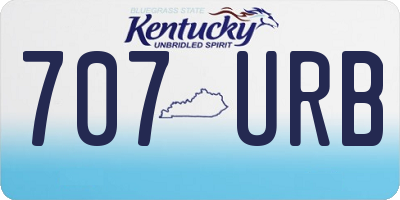 KY license plate 707URB