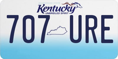 KY license plate 707URE