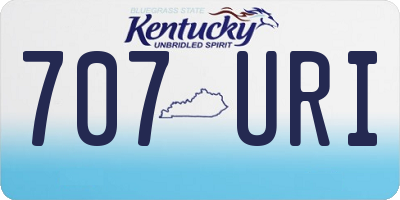 KY license plate 707URI