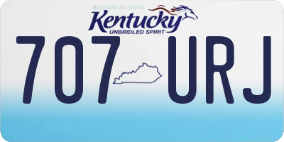 KY license plate 707URJ