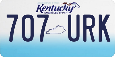 KY license plate 707URK
