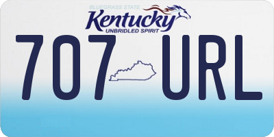 KY license plate 707URL