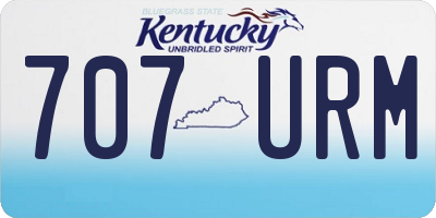 KY license plate 707URM