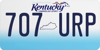KY license plate 707URP