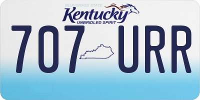 KY license plate 707URR