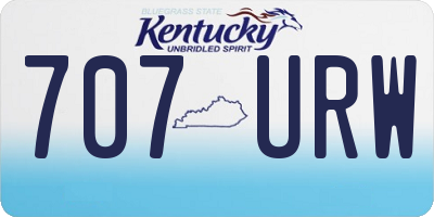 KY license plate 707URW