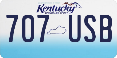 KY license plate 707USB