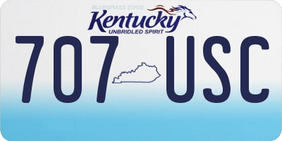 KY license plate 707USC