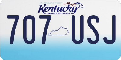 KY license plate 707USJ