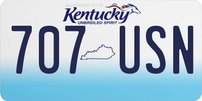 KY license plate 707USN
