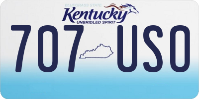 KY license plate 707USO