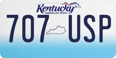 KY license plate 707USP