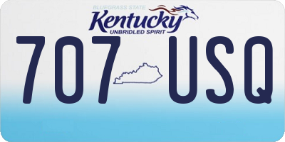 KY license plate 707USQ