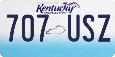 KY license plate 707USZ