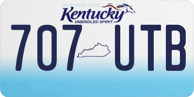 KY license plate 707UTB