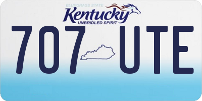 KY license plate 707UTE