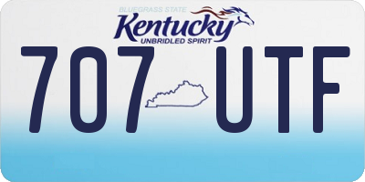 KY license plate 707UTF