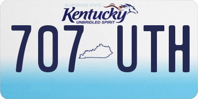 KY license plate 707UTH