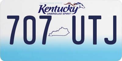 KY license plate 707UTJ