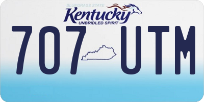 KY license plate 707UTM