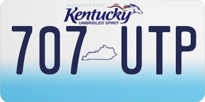 KY license plate 707UTP