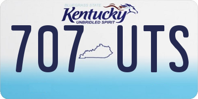 KY license plate 707UTS