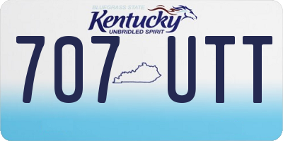 KY license plate 707UTT