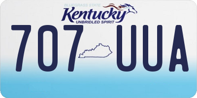 KY license plate 707UUA