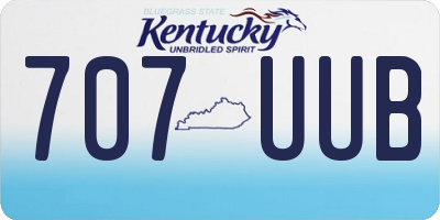 KY license plate 707UUB