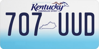 KY license plate 707UUD