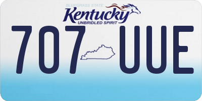 KY license plate 707UUE