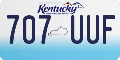 KY license plate 707UUF