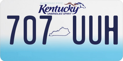 KY license plate 707UUH
