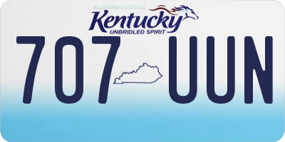 KY license plate 707UUN