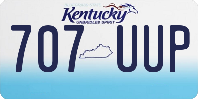 KY license plate 707UUP