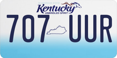 KY license plate 707UUR