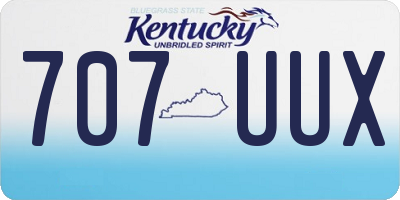 KY license plate 707UUX