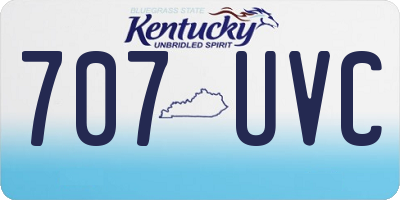 KY license plate 707UVC