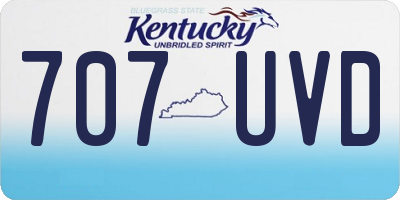 KY license plate 707UVD