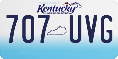 KY license plate 707UVG