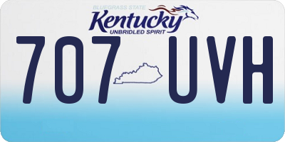 KY license plate 707UVH