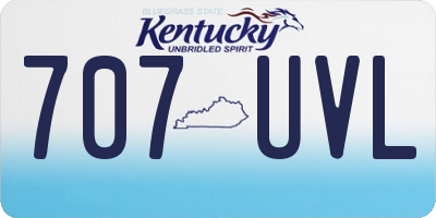 KY license plate 707UVL