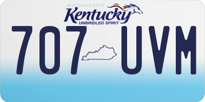 KY license plate 707UVM