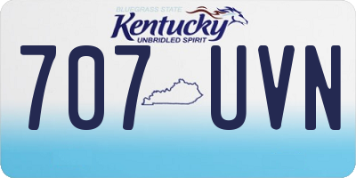 KY license plate 707UVN