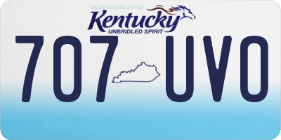 KY license plate 707UVO
